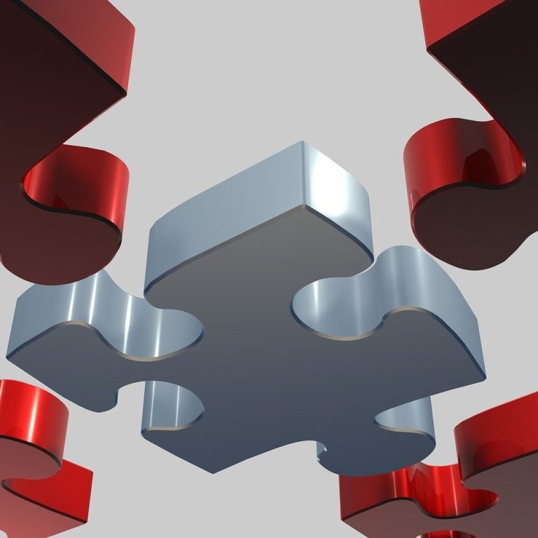 Abstraktes Puzzle-Motiv als Symbol für Struktur, Lösungsfindung und klare Entscheidungen im Einkauf