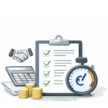 Abstraktes Symbolbild für Verhandlungstraining im Einkauf mit Fokus auf klare Linie, Kontrolle und bessere Ergebnisse