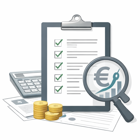 Abstraktes Symbolbild für die schnelle Identifikation von Einspar- und Optimierungspotenzialen im Einkauf