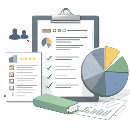 Abstraktes Symbolbild für die Analyse von Warengruppen, Lieferantenstruktur und Verhandlungshebeln im Einkauf